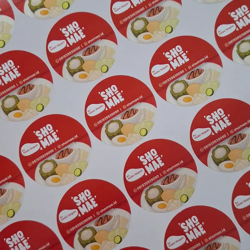 Stiker Label Kromo / Vinyl Sticker Custom Transparan, Putih Kiss Cut - Ukuran A3+ 2