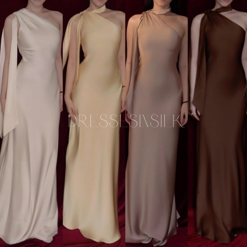 | Baifern Dress | Đầm Lụa Cổ Rút Không Mút