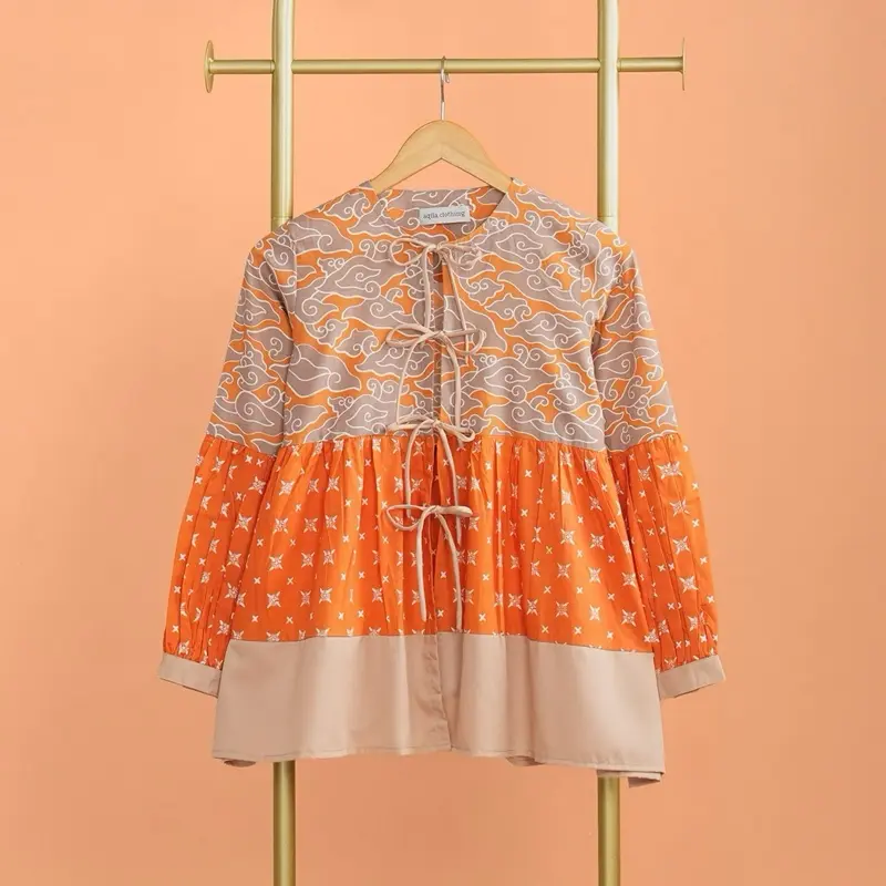 Atasan/Cardigan Wanita Batik A1149 SALWA Teracotta