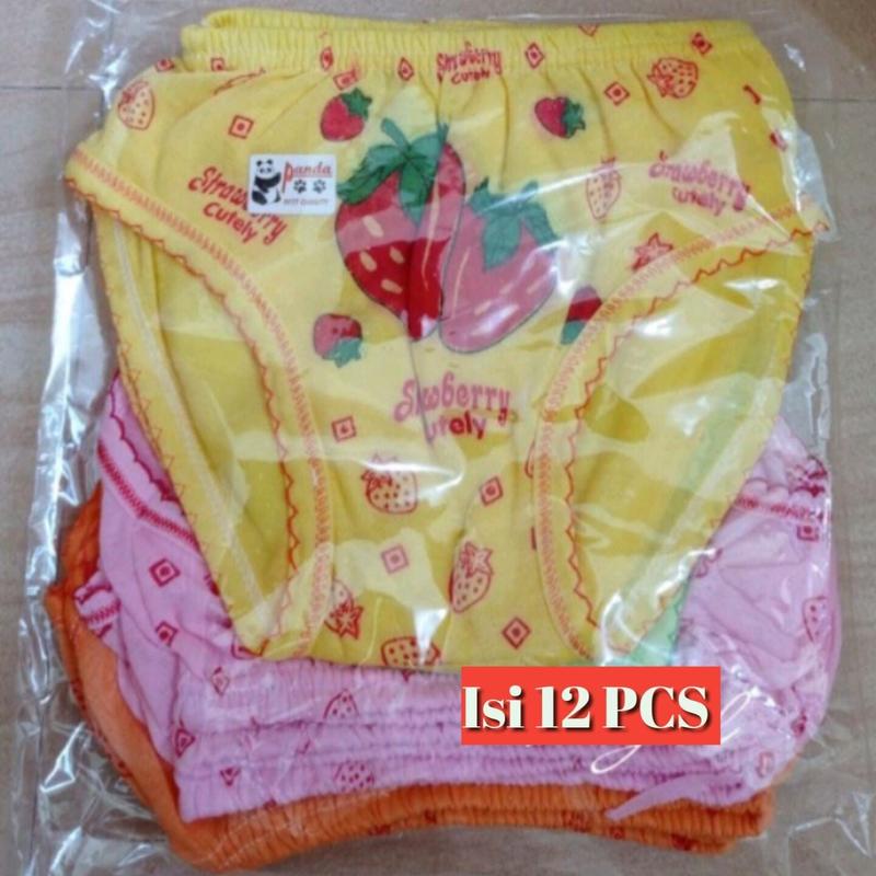 12 PCS Celana Dalam Anak Motif Strawberry untuk Usia 2-7 Tahun 3