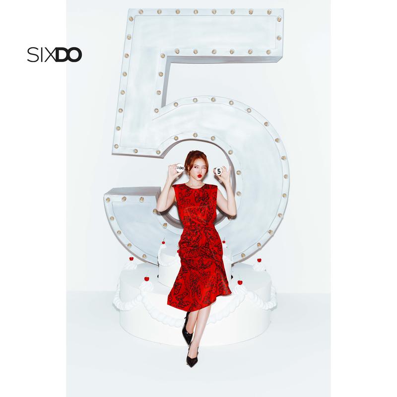   HN Chân váy xoắn eo lụa đỏ SIXDO  Red Bowtie Silk Sarong Skirt  