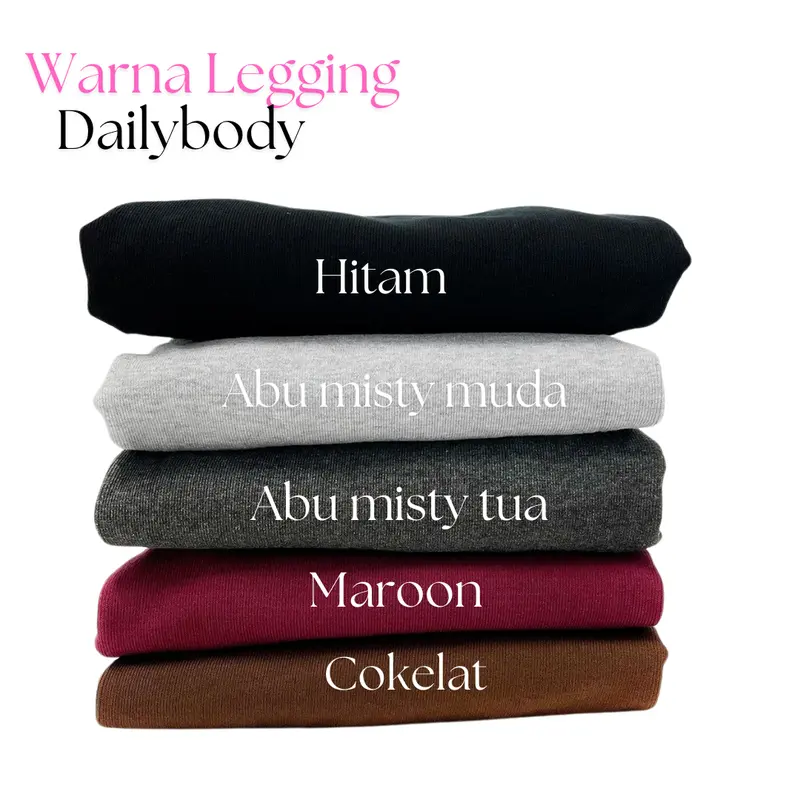 DAILYBODY | Legging Panjang Tebal Premium Seamless High & Anti Jiplak basic celana 6
