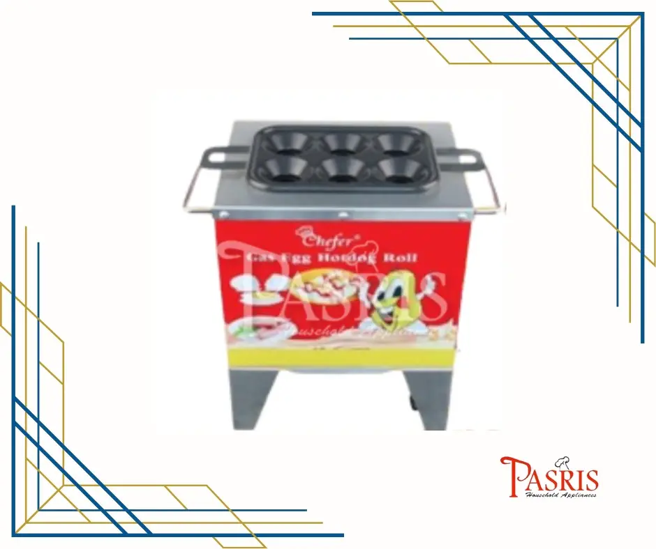 Mesin sostel “chefer”(gas) - 6 lubang Stainless + Packing Kayu