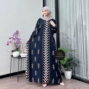 Kaftan Soleha Premium Rayon Super Jumbo Busui Dress Nyaman Panjang Tebal