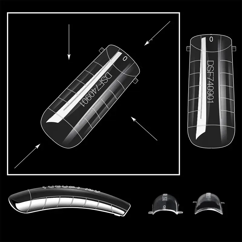 Móng Tay Giả, Khuôn Nối Móng Tay Điêu Khắc, Dụng Cụ Làm Móng Acrylic Xây Dựng Nhanh, Che Phủ Toàn Bộ, 60 Chiếc 6