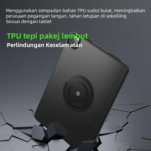 PIVA Sarung iPad Pro/Air 18-25 Lebar Lubang Penyejukan Penghubung Type-C Pinggiran Lembut TPU Corak Karbon FPC Gyroscope Charge Cepat Proyeksi Aksesori iPad Trend Malaysia