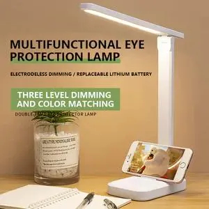 LED Touch Dimming Desk Lamp Study Lamp USB Eye Protection 3 Adjustable Brightness Table Lamp Table Light Study Lights Lighting Home stationery pp plastic boleh laras boleh dimalapkan lampu bacaan meja