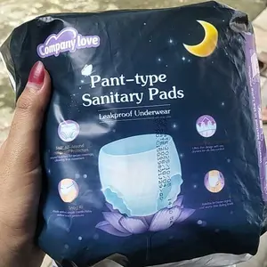 Company Love Pant-type Sanitary Pads 360° Anti-bocor Pelindung M/L/XL/2XL 5pcs Nyaman untuk Tidur Malam Bahan Katun Lembut Kain Non-woven Berkualiti Tinggi Serap Air Baik Wanita