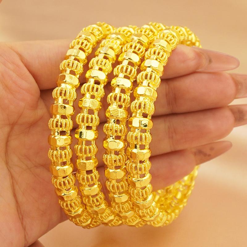 Product Introduction of An Elegant Classical Style Copper Bracelet Suitable For Women To Wear - Luxury Bracelet With Floral Design, Suitable For Daily Wear And Gift Giving, 1 Piece For Ramadan 5