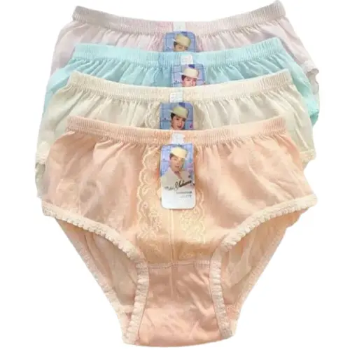 12 Pcs Celana Dalam Wanita 1 Lusin Katun Jumbo Cd Cewek Lusinan Motif Renda Putri Yuliana Pendek Dewasa
