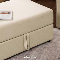 Gambar Dekoruma Michi Storage Sofa Stool Kain | Sofa Penyimpanan Barang - Abu-abu Tua dari Dekoruma Official Store Kab. Bekasi 3 Tokopedia