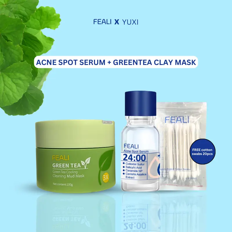 [YUXI] FEALI Acne Spot Serum 10ml - Serum Untuk Mengurangi Dan Memperbaiki Kulit Berjerawat FREE Cotton Swabs 20pcs - Perawatan Wajah 4
