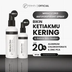 TERATU BEAUTY Miracle Deo Antiperspirant Spray 20% Aluminum Chlorohydrate (Efektif Mencegah Keringat Berlebih, Hyperhidrosis)