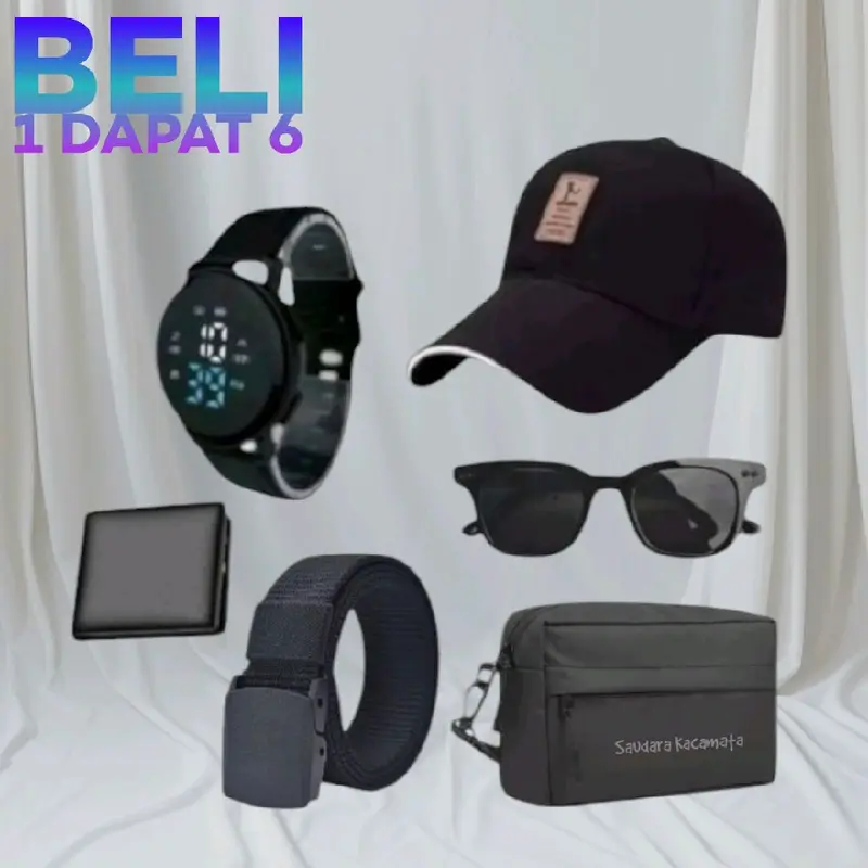 Promo Tren Paketan Buy1 Get6/Tas Handbag Gratis Jam Led,Topi,Gesper,Kacamata,Dompet/Tas Selempang Handbag Pria 0