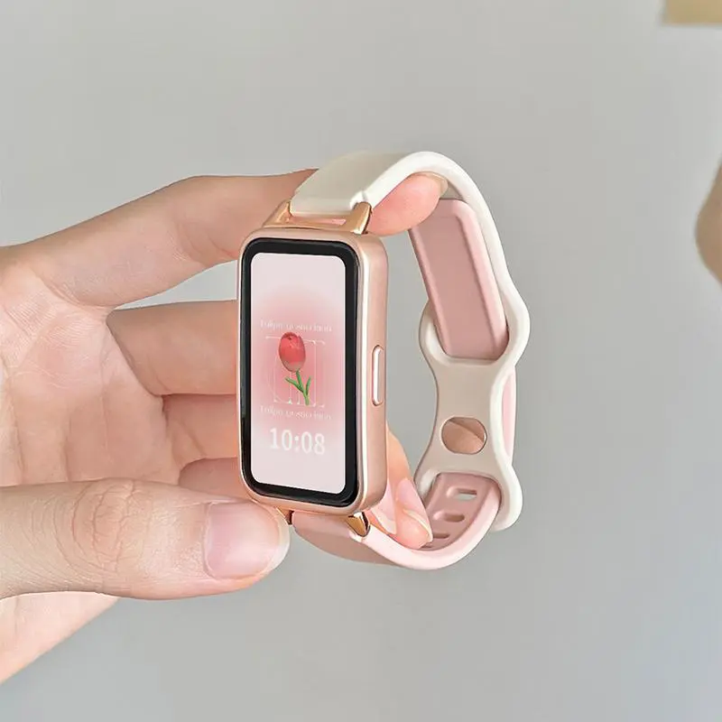 MAFAM.ID Kompatibel dengan Huawei Band 10 / HUAWEI band 9/8 /7 Tali NFC Gelang Silikon Aksesori Jam Tangan Pengganti Tali Gelang Pria dan Wanita Accessories 0