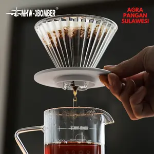 ELF GLASS DRIPPER MHW-3BOMBER Manual V60 Coffee Drip Maker Alat Seduh Kopi Saringan Filter Penyaring Pour Over Bahan Kaca Premium Bomber Mhw3Bomber Mhw
