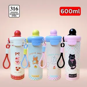 Tumbler Sweet Tale 600ml Stainless SUS 316 / Tumbler Viral / Tumbler Free Sedotan Gantungan 2381