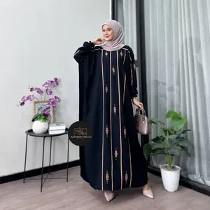 Kaftan Najwa Premium Rayon Super Jumbo Busui Dress Nyaman Panjang Tebal