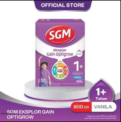 SGM GAIN OPTIGROW 1+ VANILLA 800 GR (LEBIH HEMAT)