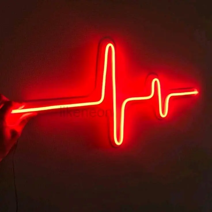 COD Diskon 17% Lampu hias Led Neon Flex 220V 1 2 3 4 5M sudah+soket Lampu Detak Jantung Variasi Kamar Pelapon Aesthetic 6