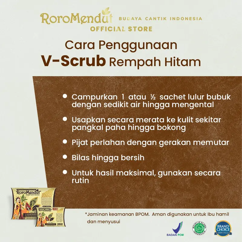 V-scrub Rempah Hitam roromendut 2