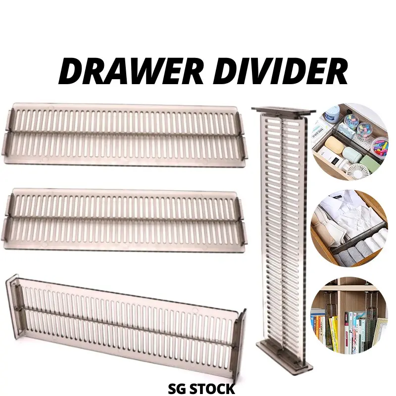 1-Set Adjustable Drawer Divider Partition Separator Clapboar - TikTok ...