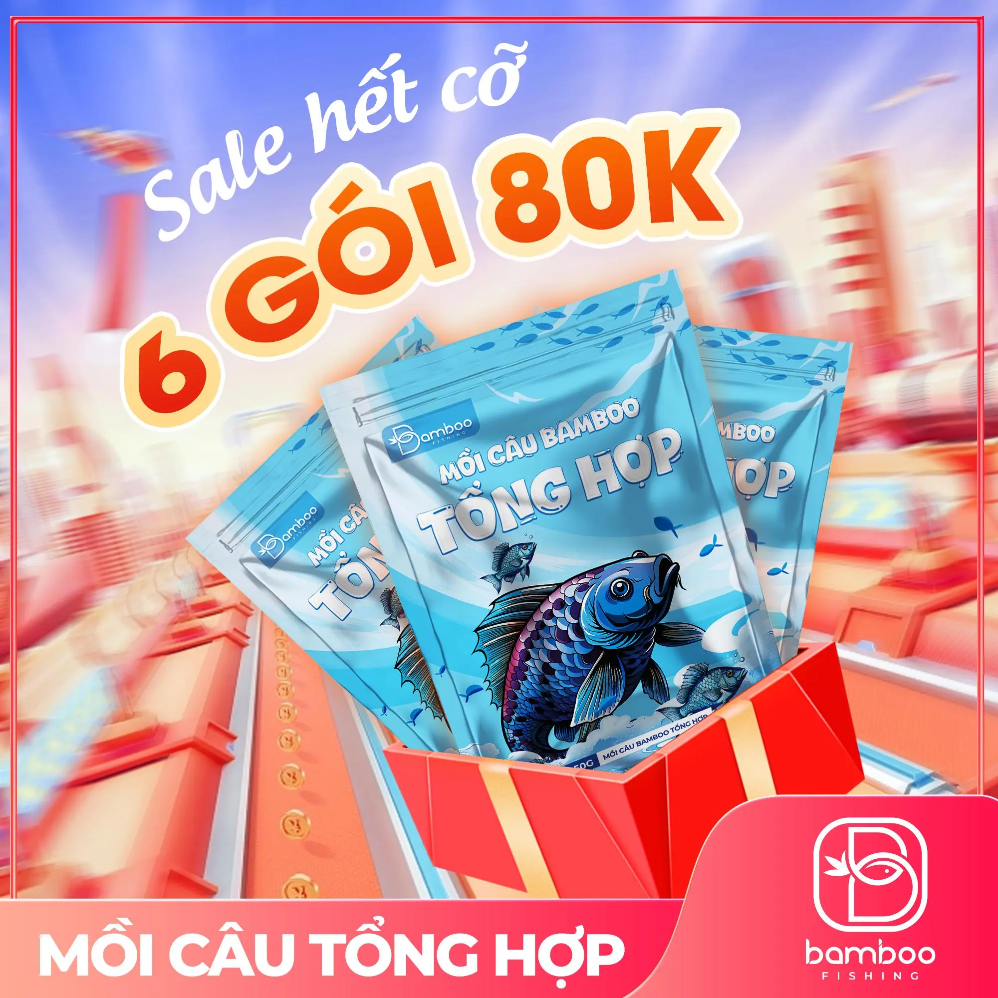Mồi Câu Tổng Hợp Bamboo Fishing 250gr Thích Hợp Câu Chép, Diếc, Rô Phi Tự Nhiên Và Dịch Vụ