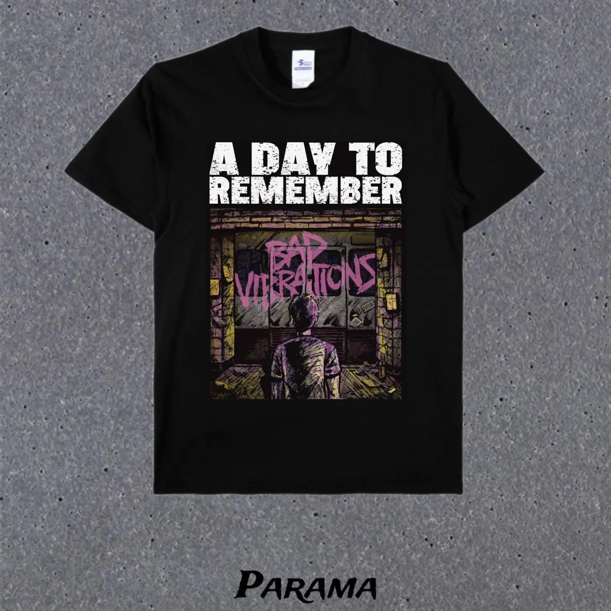 Kaos band ADTR bootleg/unofficial Combed 24s Sablon Plastisol Unisex baju skena Tshirt Distro Hitam Metal