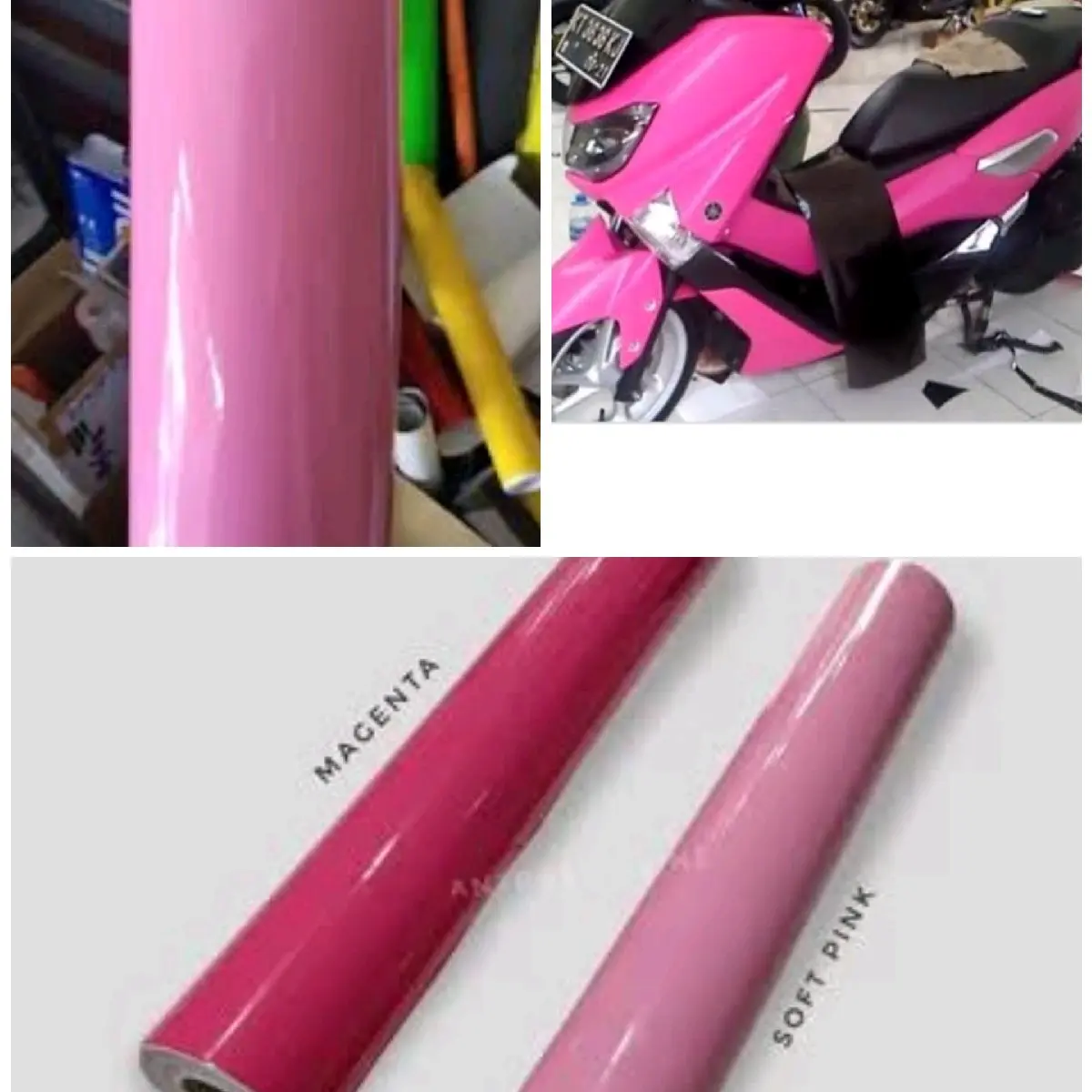 Skotlet warna soft pink pink magenta / sticker skotlet warna pink