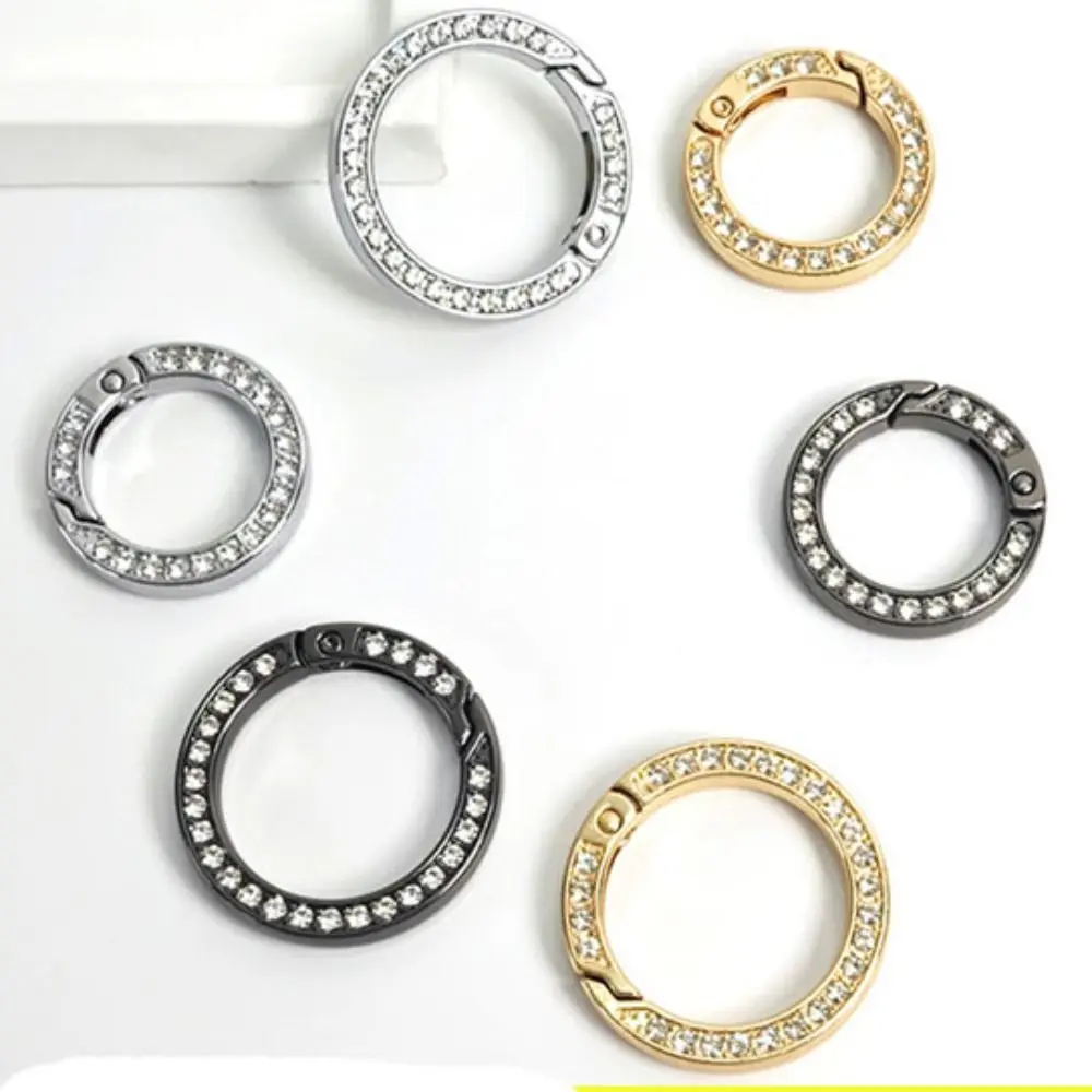 High Quality Black old Spring O-Ring Buckles 18.8mm Round Carabiner Snap Clasp Clip Purses Handbags Buckles