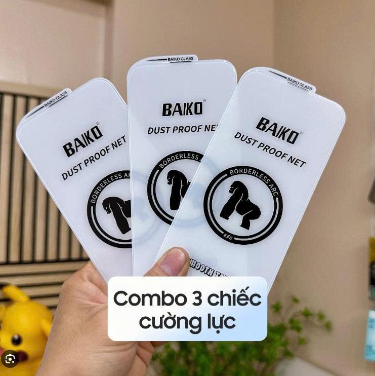   KHÔNG VIỀN ĐEN  Kính Cường Lực Iphone Kingkong BAIKO Trong Suốt - Không viền đen - Màng che loa - Phủ Nano Cảm Ứng Trơn Mượt ip X XS Xr XsMax 11 12 13 14 15 16 pro Plus ProMax 