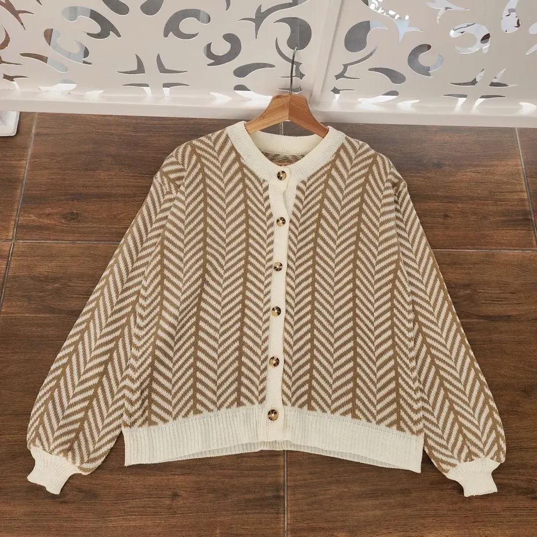 SOFYA ZIG-ZAG CARDIGAN RAJUT MODEL TERBARU - CARDIGAN MODEL STRIP