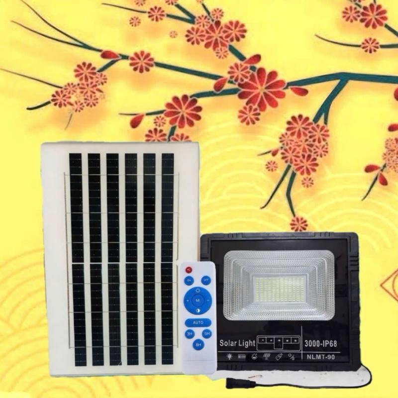  Đèn năng lượng mặt trời  mã 3000w Kích thước đèn:28*24cm.kt pin 24*35cm. đèn  200k 