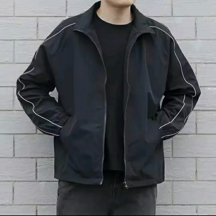 Jaket Converta Black Vintage Varsity Distro Pria New Fashion - Keren, Hitam Casual Cowok bomber jackets perasut twist jaket & mantel dvc