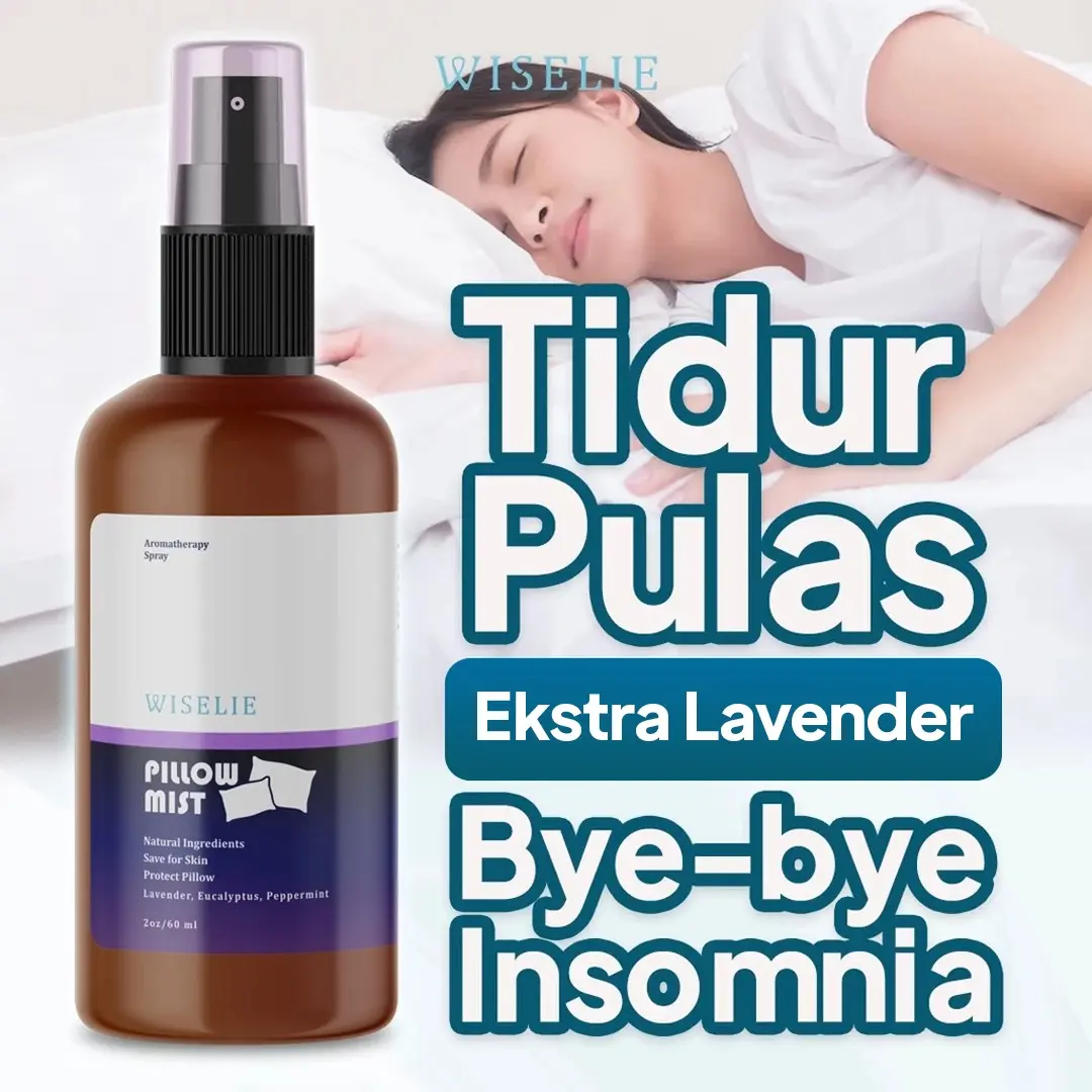 Wiselie Pillow Mist Aromatherapy Deep Sleep Aid Bed Fabric Linen Room Mist Spray PULAS by Wiselie Indonesia Lavender
