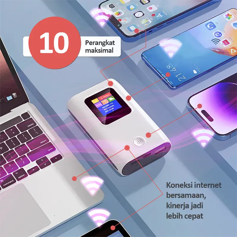 POPIC Modem Wifi 4G LTE with Power Bank SMARTCOM SM9050 PRO 6000mAh 4