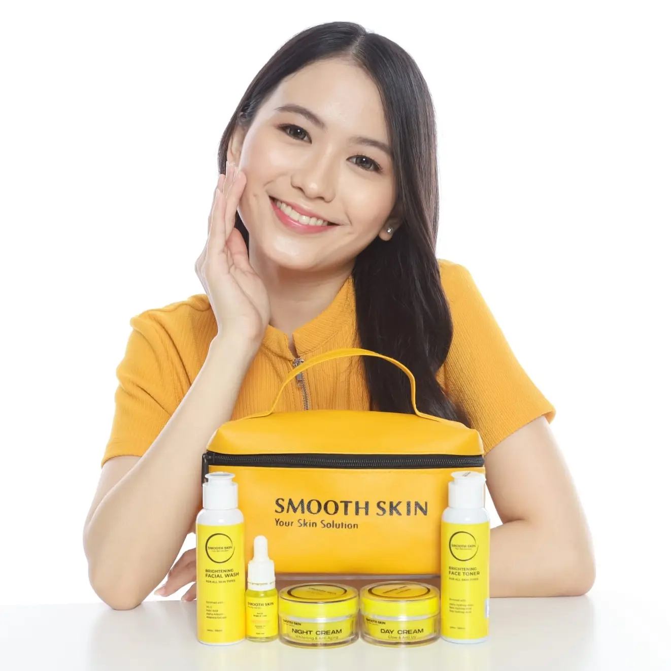 Krim Pemutih Wajah Smoothskin Glowing Cream Smooth Skin Whitening Skincare Perawatan Paket Dan Ecer