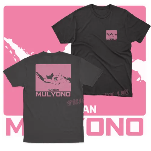 KAOS BAJU KORBAN MULYONO - TSHIRT KORBAN MULYONO - KAOS DISTRO MULYONO