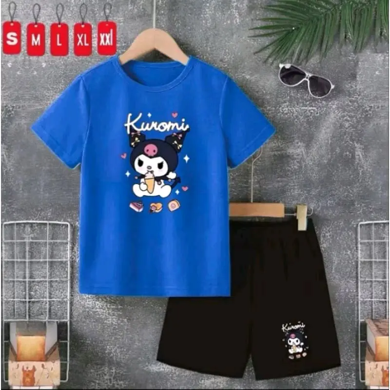 setelan anak motif kuromi-fashion anak Cewek cowok Celana 5