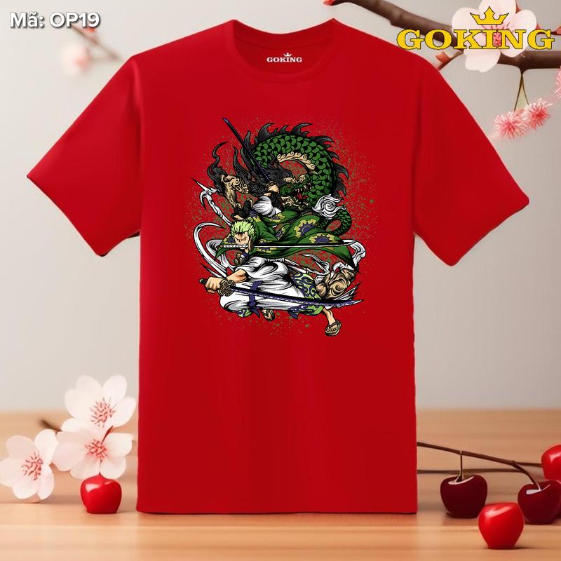 ONE PIECE Áo thun nam nữ (size trẻ em mua 1 tặng 1 ngẫu nhiên). Áo phông Đảo Hải Tặc Luffy Zoro Sanji Chopper Kaido Ace. Cổ Tròn. OP1 4