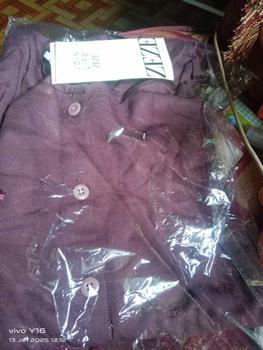 Product Review of Atasan Wanita Rayon Twill premium Panjang Baju Dewasa All size  muat sampe BB 70  Nyaman Lembut Kancing Kain Formal High Hitam from y**💜 0