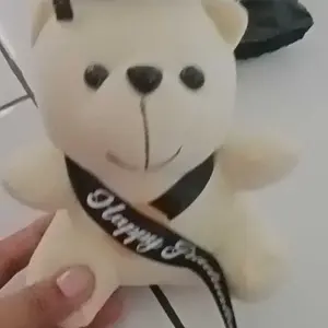 Boneka Wisuda Teddy Bear 12cm dengan Topi Graduasi dan Pita Happy Graduation Warna Putih, Pink, Kuning, dan Cokelat
