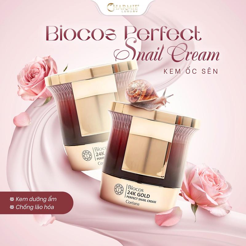 S2 Kem Dưỡng Ốc Sên Biocos Gold Perfect Snail Cream