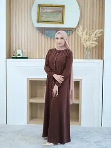 Rafaela Series Dress Gamis Muslimah Lebaran Ramadhan terbaru Mewah Dan Elegant Motif Swarofski Bahan Barbara Silk Anti UV Premium Spesial Gamis