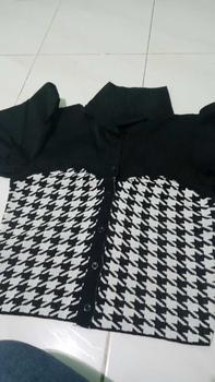 Product Review of Suzan Blouse Kemeja Mix Cotton Knit - Rajut Korea Style Atasan Wanita TM 70135 from B**🕊 1