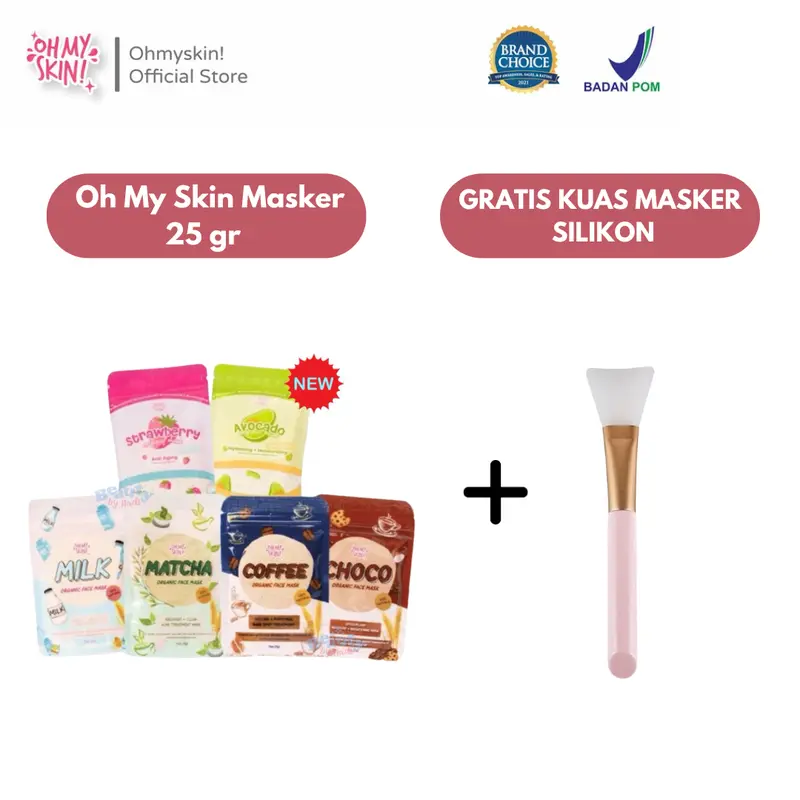 (GRATIS KUAS MASKER SILIKON) MASKER OH MY SKIN 25GR 0