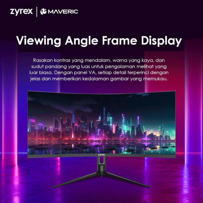 Zyrex Maveric 27Q monitor 27 inch QHD 1440p HDR 10 VA 170 Hz RGB LED Flat G-SYNC Compatible Freesync Flicker Free Blue Light Filter Garansi Resmi 2 Tahun 4