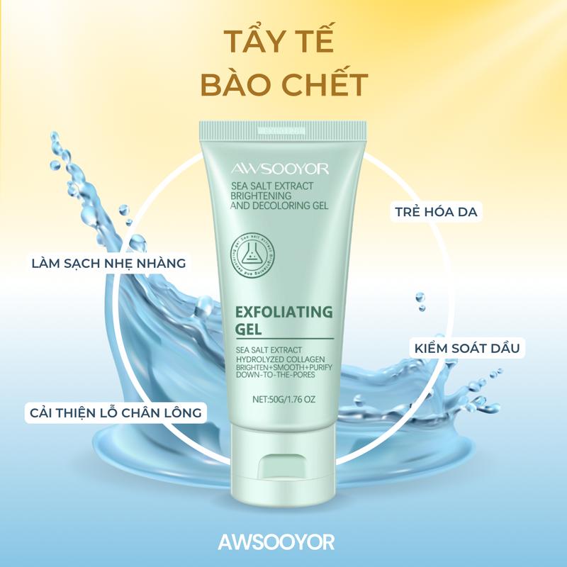 Kem tẩy tế bào chết thảo mộc thiên nhiên làm trắng da se khít lỗ chân lông làm sạch sâu rosette  màu  cam