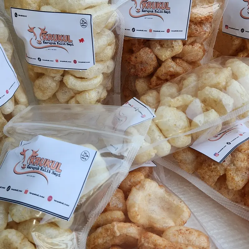 Kerupuk Kulit Original (45gr / 80gr / 150gr / 200gr) | Cemilan Viral | Snack Ringan Asin Camilan Sapi Pedas Crispy Food 5