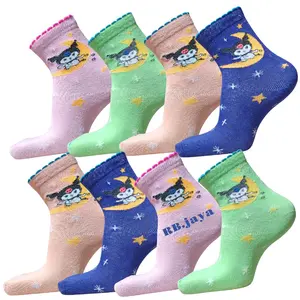 3 pasang kaos kaki anak paud tk / kaos kaki anak perempuan motif kuromi Fashion
